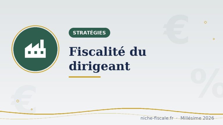 Optimiser la fiscalité du dirigeant : les leviers dans l’ordre